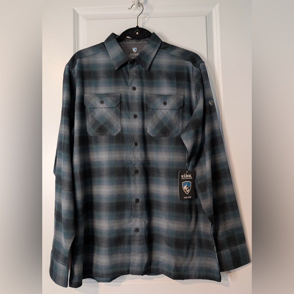 Kuhl Men’s Dillinger Flannel Long Sleeve Mystic Midnight NWT Size M
